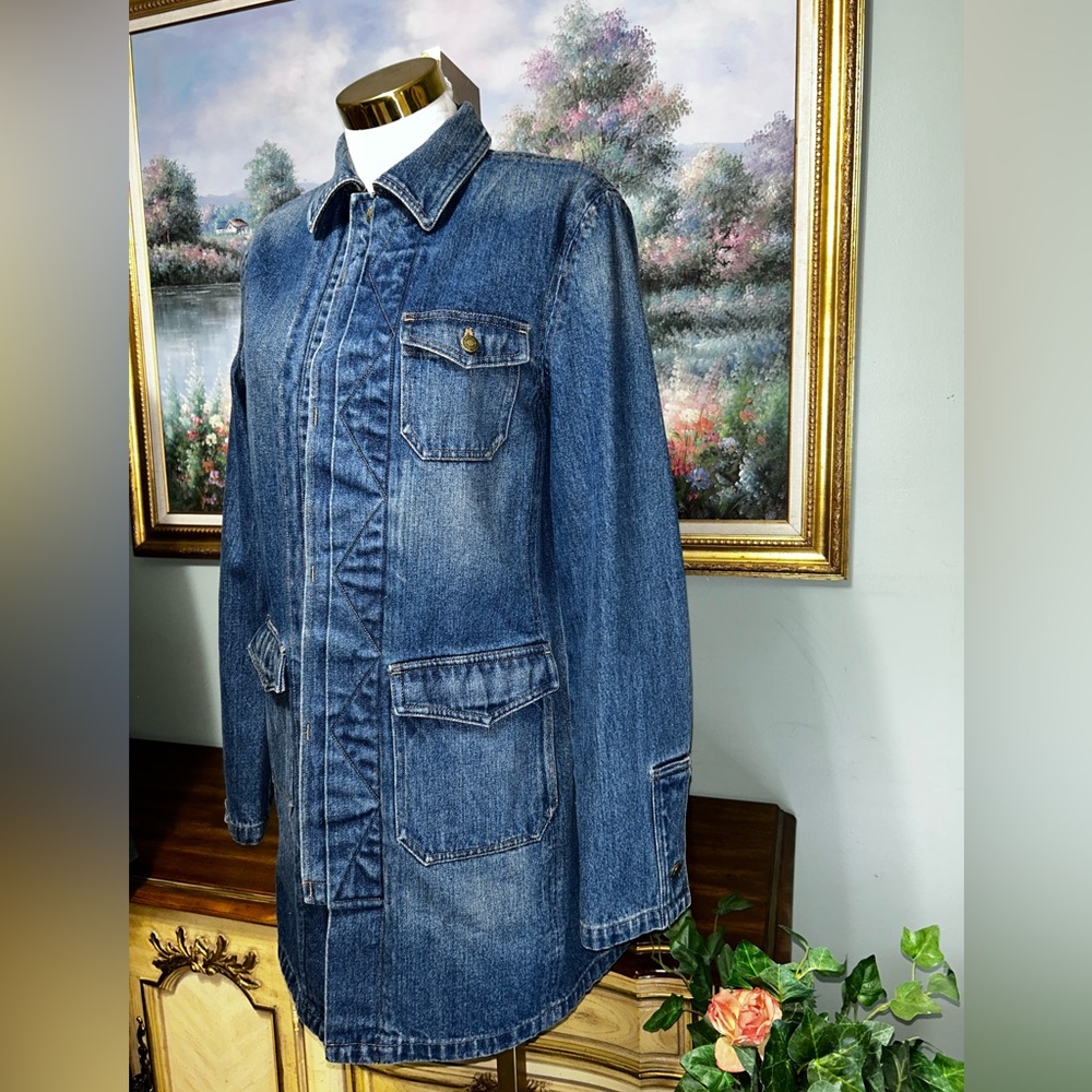 Ralph Lauren Mid Length Blue Denim Jacket - Picture 6 of 10